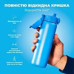 Пляшка для води ION8 металева вакуумна 500 мл Vacuum Insulated Blue (I8TS500BLU) - мініатюра 3