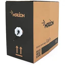 Кабель КНП UTP (2*2*0.5) 2p 24 AWG, Merlion, (CCA), изоляция ПЭ, для наружн. работ, 500м, Black, Corton BOX (300x380x280), Q2