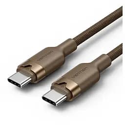 Дата кабель USB-C to USB-C 1.0m 3A aluminum gold Vention (TRDJF)