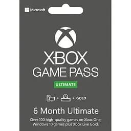 Комплект Xbox Game Pass Ultimate - 6 місяців: Game Pass Console + PC + Core + EA Play (Xbox One/Series + Windows 10/11)