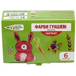 Дитячі гуашеві фарби Gamma "Graft&Joy" 221031/Cr 6 кольорів, по 10 мл