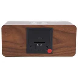 Дерев'яний LED годинник UFT Wood Wireless Clock з функцією бездротової зарядки коричневий - мініатюра 4