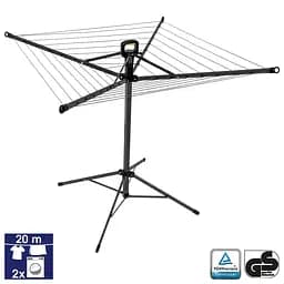 Сушарка для білизни підлогова Casa Si Pop-Up Rotary 20m Anthracite (CS92039B) - мініатюра 1