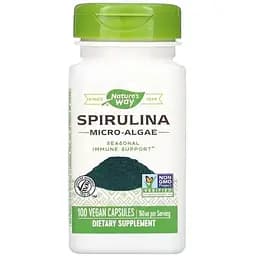 Спіруліна Nature's Way Spirulina мікроводорості 760 мг 100 капсул
