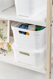Кошик Idea Home Pyramid з кришкою 8.2 л 36x24x12.5 см білий (00642 White) - мініатюра 3