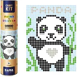 Картина по номерам стикерами Умняшка Панда 33х48 см 1200 стикеров 1852