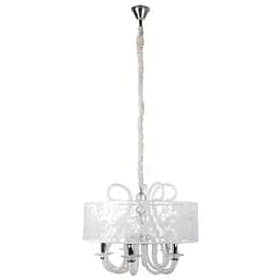 Люстра подвесная Brille прованс с абажуром E14 60W WH (BL-059S/5)