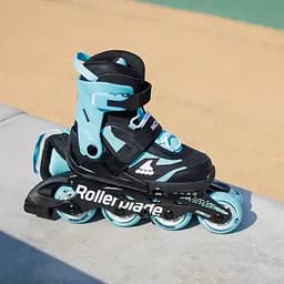 Ролики Rollerblade Microblade 33-36,5 Чорний-Бірюзовий - мініатюра 7