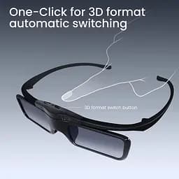 Перезаряджувані активні 3D-окуляри JMGO підтримка лише 3D-проекторів JMGO DLP-Link Laser TV - мініатюра 4