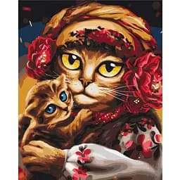 Картина за номерами Brushme Сім'я котиків ©Маріанна Пащук BS53117 40х50 см