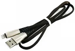 Кабель Dengos PLS-L-PLSK Flat Lightning Cable 1m Black