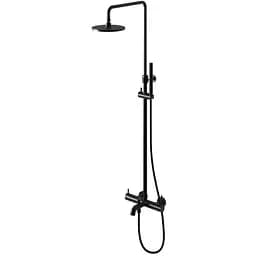 Душова система Kohlman Axel Black Matt з виливом QW277AB, Чорний матовий