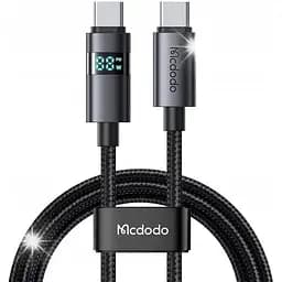Кабель Mcdodo Horizontal LED Display 100W USB-C to USB-C Data Cable 1.2 м CA-5610 Черный
