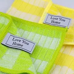 Еко-серветка LoveYouHome бамбукова універсальна 30 x 30 см салатово-біла (LYH9008) - мініатюра 4