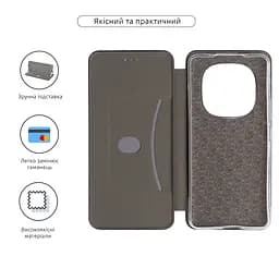 Чехол-книжка для Xiaomi Redmi Note 15 Pro 4G, G-Case, синий, кожаный чехол-книга из экокожи (PU) и TPU, с магнитом, с подставкой и вместительным кардхолдером, противоударный, защита всего корпуса, ArmorStandart (ARM89970) - мініатюра 3