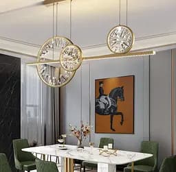 Видовжена світлодіодна люстра із кришталевими камінчиками | Арт. NO 3-1200 | Line F