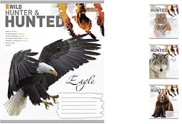 Зошити учнівські 18 аркушів лінія. 1В Hunted, 25 шт. в упаковці