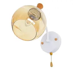 Бра Brille BL-586W/1 E27 WH+BR настінне накладне у спальню