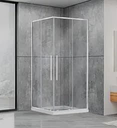 Душевая кабина Dusel DSL194 Chrome 1000x1000x1900, Универсальная, прозрачная, хром, 100x100