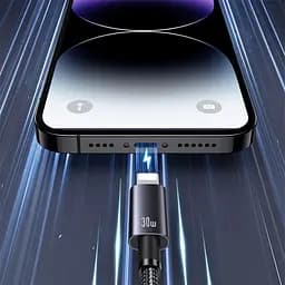 Кабель Usams US-SJ662 USB-C to Lightning 30W 3A 1.2m Tarnish (SJ662USB01) [138986] - мініатюра 10