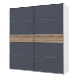 Шафа купе Doros G-Caiser Білий/Графіт вставка Дуб Евок 2 ДСП /5 частин 220х60х240 (44900282)
