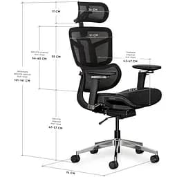 Крісло Mealux S4 Air Black ( HF-S4 M/B) - мініатюра 3