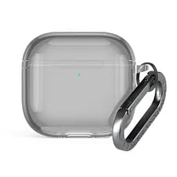 Чохол для навушників Apple AirPods 4, чорний, Air, термополіуретан (TPU), протиударний, захист від подряпин, пилу і ударів, футляр з карабіном для кріплення, точні вирізи для доступу до роз"ємів, ArmorStandart (ARM82606)