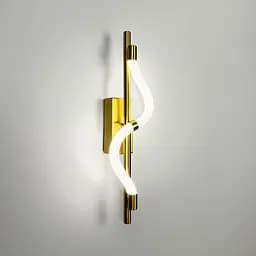 Бра із обплетеним неоном у латунному корпусі 40 см Line F Арт. W 201/400 AB 