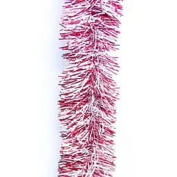 Мішура новорічна 200х5 см ПВХ червоний-білий (ГПС-50/2-6)