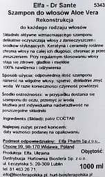 Шампунь для волосся Dr. Sante Aloe Vera Реконструкція 1 л - мініатюра 2