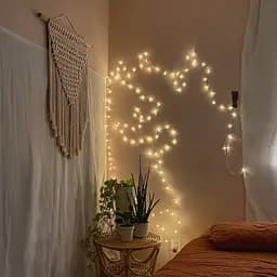 Новогодняя гирлянда комнатная нить GarlandoPro 22 м 220 LED белый провод Желтый свет W220LED22MWY