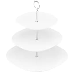 Блюдо 3-х ярусне Ardesto, 32х32 см, білий (AR3707)