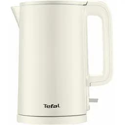 Электрочайник Tefal Thermo Protect 1.5 л пластик нержавеющая сталь светло-бежевый kuh0015409