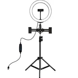 Кільцева USB LED лампа Puluz PKT3053B 10"+ штатив 1.1 м