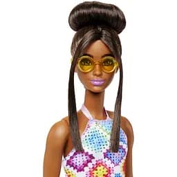 Лялька Barbie Модниця в сукні з візерунком у ромб, 30 см (HJT06) - мініатюра 4