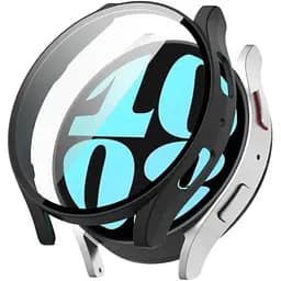 Чехол-накладка DK Пластик Soft-Touch Glass Full Cover для Samsung Galaxy Watch6 (R940 / R945) 44mm (black)