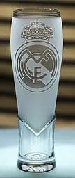 Пивний келих крафтовий 440 мл Реал Мадрид Real Madrid з гравіюванням подарунок для фаната ФК  футбольний матовий