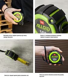 Рулетка з автостопом Alloid Pro 10 м / 25 мм (MT-741025) - мініатюра 3