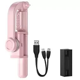 Монопод-трипод Baseus Lovely Uniaxial Bluetooth Folding Stand Selfie Stabilizer Pink - мініатюра 3