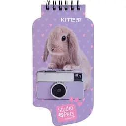 Блокнот для записів Kite Studio Pets без линовки спіраль 50 аркушів (SP22-465)