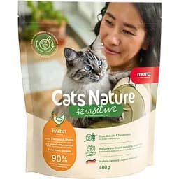 Сухой корм Mera Cats Nature Sensitive Chiken (Huhn) с курицей для кошек с чувствительным пищеварением 400 г 