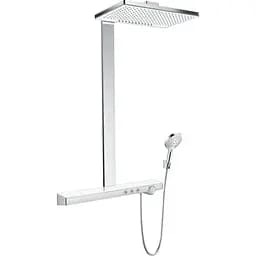 Душова система Hansgrohe Rainmaker Select Showerpipe 460 2jet з термостатом хром/білий 27109400, Хром