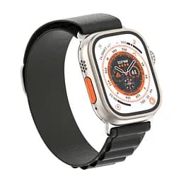 Ремінець для Apple Watch 49/46/45/44/42 (Series 1-3), чорний, Alpine Loop Alpina Band, тканинний поліестеровий ремінець для смарт-годин, дихаючий, для активного відпочинку та спорту, ArmorStandart (ARM64977) - мініатюра 2