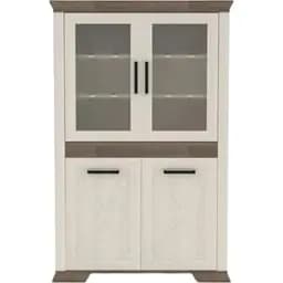 Пенал-витрина Gerbor Марсель REG2D2W Ясен снежный/Дуб сонома трюфель (GRB-1066)