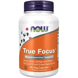 Натуральная добавка NOW True Focus, 90 вегакапсул