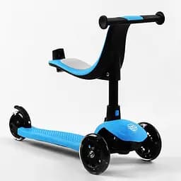Самокат-велобіг 3 в 1 Best Scooter 31х12х55-69 см Блакитний 000231637 - мініатюра 4