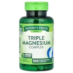 Магний Nature's Trutр Triple Magnesium Complex 100 капсул быстрого высвобождения