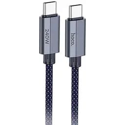 Дата кабель Hoco U134 Primero Type-C to Type-C 240W (1.8m) Dark Blue