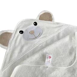 Детское полотенце с Капюшоном Lovely Svi Мишка с коричневыми ушками в Коробке 90 х 90 см