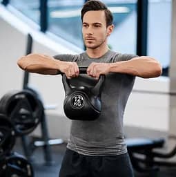 Гиря вінілова Gymtek 12кг чорний